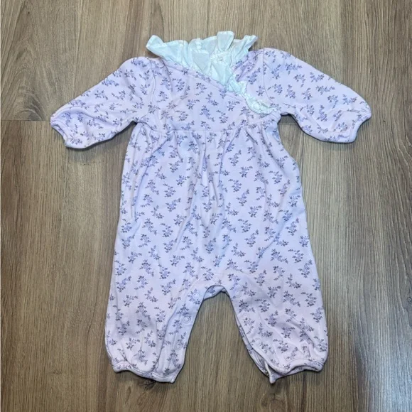 Janie and Jack Baby Girl One Piece Outfit Ruffles Pink Purple 0-3M - Picture 1 of 4